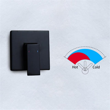 Wall Mount Matte Black Single Handle Bathroom Sink Faucet Solid Brass